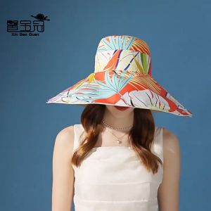 18CM Big Hat for Women Summer Hat for Women Sun Protection Hat UV Protection Beach Hat for Women Summer UV Cap Wide Brim Breathable Sun Cap Sunscreen Hat Casual Hats