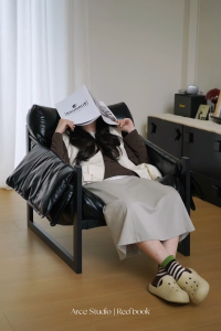 F&G kursi sofa gaya vintage kursi rekreasi kulit PU dan rangka baja yang kuat mudah dipasang