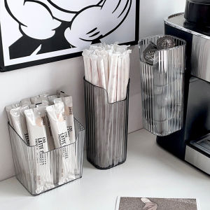 Hộp Đựng Đồ Đựng Ống Hút Hộp Đựng Đồ Tủ Lạnh Hộp Đựng Ống Hút Dùng Một Lần Tiện Mang Theo Treo Tường Thìa Trà Sữa Giá Đựng Đồ Ống Hút