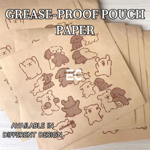 EC 100Pcs Greaseproof Paper Bag Pouch Food Wrapper Sandwich Pouch Fried Chicken Fried Pouch