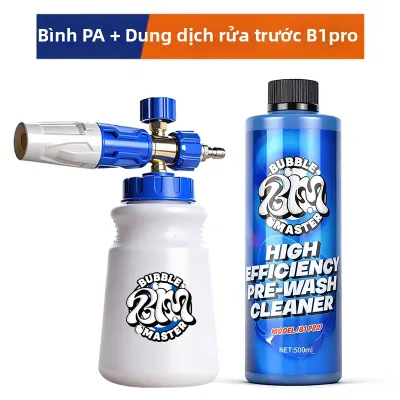 Bình Xịt Tạo Bọt Rửa Xe Bubble Master Máy Tạo Bọt Rửa Xe Áp Suất Cao Phụ Kiện Rửa Xe Ô Tô Chất Tạo Bọt Bền Dễ Sử Dụng