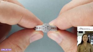 แหวนเงินแท้ 925 ฝังเพชรสวิส CZ - ของแหวน 925 ฝังเพชรสวิส CZ