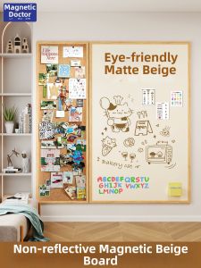 CIBOSHI | Magnetic Wooden Frame Whiteboard Black Board for Kids and Teaching