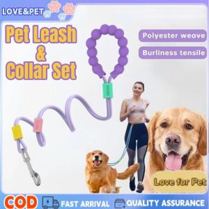 Heavy Duty Dog Leash Reflective Leash and Collar for Dog Adjustable and Durable for Pets Running