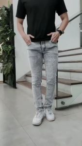 Celana Jeans Pria Long Pants Denim Slimfit Men Stretch - Sandwash Grey