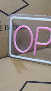 ป้ายไฟLED OPEN เเนวนอน ไฟตัวอักษร ป้ายไฟนีออน แบบอะคริลิค