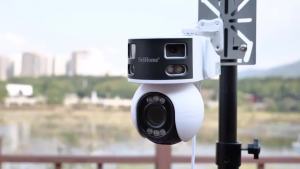 SriHome | Srihome 3 Lens 2 SCREEN WiFi Outdoor Camera Outdoor 8MP HD 2.4G&5G WIFI Security Camera Human AI Auto Detect Tracking Cam