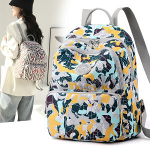 Womens Canvas Oxford Fabric Backpack Double Shoulder Leisure Commuting Travel Bag Large Capacity Lightweight School Bag
