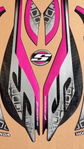 STIKER STRIPING honda scoopy 2019 sporty hitam magenta pink list body Fullset
