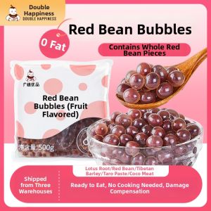 Ready-to-Use Commercial Red Bean & Water Chestnut Popping Pearls 500g