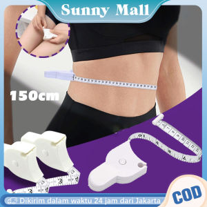150cm Waist Ruler Meteran Gulung Mini Putar Otomatis Alat Ukur Pengukur Lingkar Pinggang Lengan Dada Perut