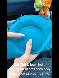 RA888 Gối Chữ U Bơm Hơi，gối Cổ Du Lịch Tự Bơm Hơi，bảo Vệ Cổ Gấp Gọn Tiện Lợi