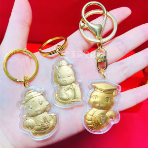2025 Snake Year Zodiac Gold Foil Mobile Phone Charm Key Ring Handbag Pendant 4S Store Insurance Bank Will Sell Anniversary Gift