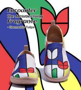 UIN Art Painted Travel Women Shoes Canvas Round Toe Slip on Lightweight Loafers Breathable Fashion Sneakers