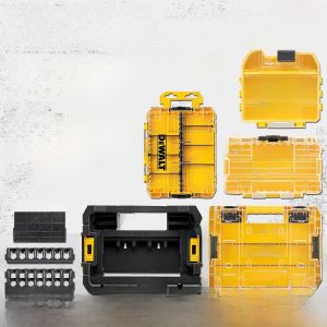 DeWalt DT70839 กล่องเก็บเครื่องมือ Part Organizer STACKABLE ฝังสะดวกอุปกรณ์เสริมเจาะผู้ถือ Bit Hardware Storage