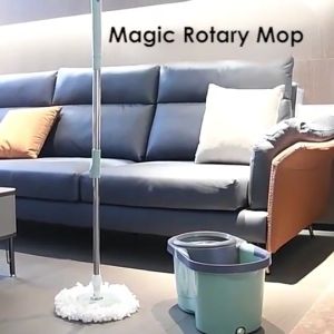 Spin Mop 360 Degree Rotating Mop Degree Rotating Spin Mop With Bucket Magic Mop Microfiber Spin Mop Set with Wheel Rotary Mop Bucket Baldi Mop旋轉拖把