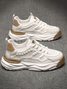 Large Size Mens Breathable Sports Shoes Summer Mesh Running Shoes Casual Dad Sneakers Comfortable Slip-On Rubber Sole