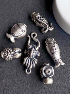 สร้อยข้อมือ DIY สร้อยคอ S999 ทองคำแดง ลูกปัดแยก สายรัดข้อมือ ลูกปัดหัวเข็มขัด ลูกปัดรูใหญ่ ลูกปัดทองแดง จี้แฟชั่น