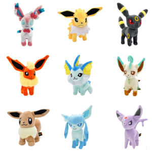 Takara Tomy | Eevee Family Stuffed Doll Pokemon Umbreon Sylveon Espeon Plush Toy Flareon Glaceon Jolteon Vaporeon 13-30cm Christmas Gifts