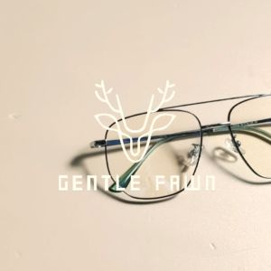 Gentle Fawn Kacamata Antiradiasi Blueray Bahan Titanium Ringan Style Aviator Fashion Pria Dan Wanita Bisa Minus Photocromic Bluecromic 77034