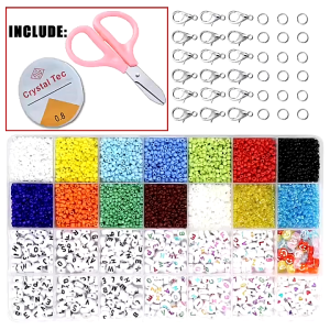 DIY Bracelet Making Beads Set Girls Craft Beads Set Kids Jewelry Making Beads Educational Beading Toy Craft Beads Set Jewelry Beads for Kids