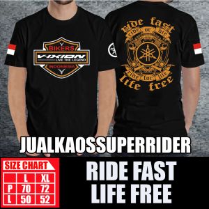 BAJU KAOS DISTRO BIKERS VIXION LIVE THE LEGEND