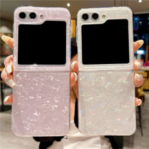 Ultra-Thin Foldable Screen Phone Case for Samsung Galaxy Z Flip5 Womens Silicone Full Cover Anti-Fall Luxury Shell Pattern