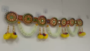 Traditional Handmade Toran Bandhanwar | Decorative Artificial Flower for Main Door Entrance & Home Décor | Festive Décor (Pack of 1 Pc)