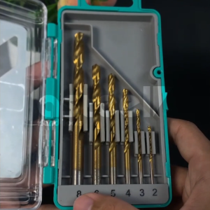 Mata Bor Besi HSS Steel Titanium 2mm-8mm 6 Pcs Set Besi Kayu Plastik dll