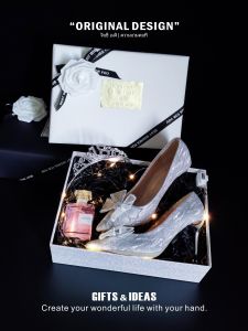 รองเท้าส้นสูงสำหรับผู้หญิง วันเกิด 18 ปี ของขวัญวันเกิด รองเท้าแต่งงาน รองเท้าส้นสูงแบบสวมหัวแหลม ด้านในเป็นหนังเทียม ด้านนอกเป็นยาง