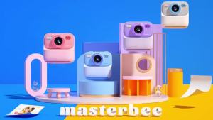 Kids Instant Print Camera 2.8 Inch Dual Lens P79 1080P High-Resolution Video Recording Plastic Kids Camera