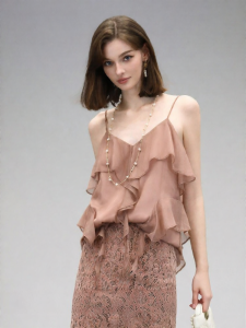 COCO BELLA | Asymmetrical Ruffle Flared Fairy Wind Outerwear Camisole