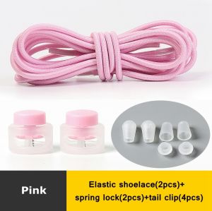 1 Pair No Tie Shoelaces Elastic Shoe Laces Round Press The Spring Lock Lazy Shoes Lace Used for Sneakers Shoelace Without Ties