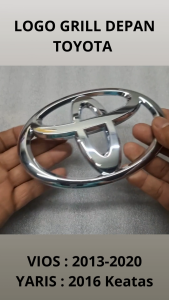 Emblem Logo Grill Depan Toyota Vios 2013-2020/Yaris 2016 keatas Original