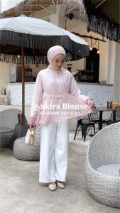 Ghanimi - Syakira Blouse / Outer Brokat / Atasan Brokat / Atasan Tule / Baju Kekinian