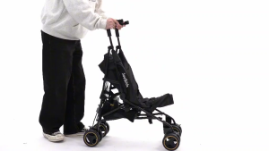 Jovikids Ezra Pram Stroller Portable Lightweight Foldable Stroller with Extendable Canopy and Rain Cover plus Cup Holder