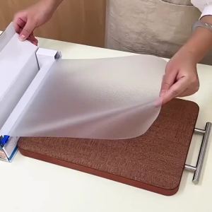 1Box Disposable Cutting Coard Mat Portable Kitchen Chopping Board Pad With Cutting Sliding Knife Disposable Chopping Board Paper