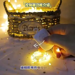 LED String Lights Rechargeable Fairy Lights Mini Twinkle Copper Light Timer Detachable Design Halloween Wedding Christmas Decor