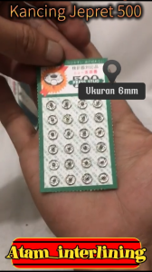 1 Kotak isi 10 Gross | Kancing Jepret 500 Asli Jepang Diameter 6mm & 8mm Silver Hitam | Kancing Cetet | Kancing Tekan | Kancing Knop | Kancing Popper tich | Snap Button