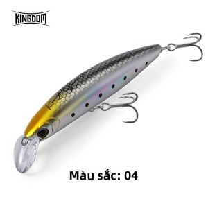 Kingdom | Mồi Câu Cá Kingdom Sinking Minnow 80mm 21g Mồi Giả Cứng Thả Xa Dành Cho Cá Bass Cá Perch Nước Mặn Biển Sông 1 Cái