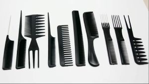 10pcs Professional Comb Set Black Pink Pro Salon Hair Styling Barbers Brush Combs Set