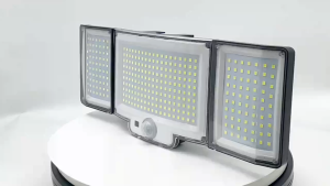 Solar Motion Sensor Lights With RemoteOutdoor Security Flood Lights 3 Heads3 Lighting Modes For