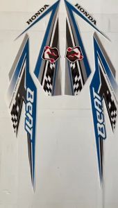 Striping Stiker Motor Honda Beat CW 2018 Lis Putih Biru