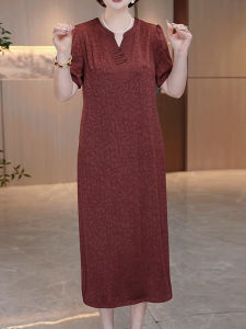 DAIXIANGFEIZI | Midi Chinese Style Short Sleeve Dress