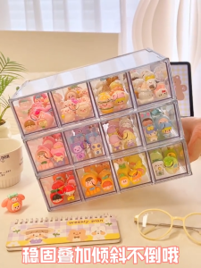 Pop Bean Storage Box Display Organizer Drawer Transparent Large Capacity Stackable Dustproof Waterproof小萌粒收纳盒亚克力透明