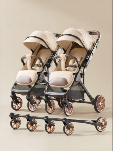 Beeshum | Twin Stroller High Landscape Easy Folding