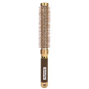 Hairdressing Round Comb Gold Aluminum Tube Roll Comb Hair Comb Wild Boar Mane Hot Air Curly Hair Comb Hair Styling Tools