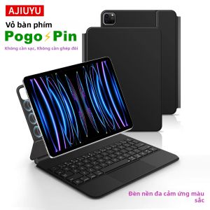 Bàn Phím Thông Minh Pogo Pin Magic Keyboard Kết Nối Trực Tiếp Plug&Play Tương Thích Với iPad Pro 11/13/12.9 Air 10.9 Tương Thích Với Vỏ M4/M3/M2 Thế Hệ Thứ 7