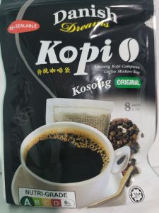 Danish Dreams (Aromatic) Kopi O Kosong Original Coffee Mixture Bag 8/Pack (bundle of 2 bags)