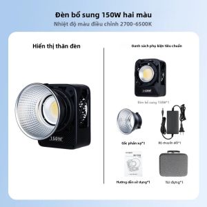 Đèn Video COB Hai Màu YSKE 150W 2700K-6500K 95+ CRI Với Bộ Chuyển Đổi Và Tấm Phản Xạ Dành Cho Chụp Ảnh Studio Chiếu Sáng Di Động